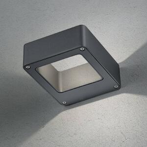 Trio Lighting LED venkovní nástěnné svítidlo RENO, antracitová, šířka 12 cm, kov, IP54, Černá, Hliník, Moderní