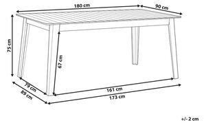 Zahradní stůl Fernanda (světlé dřevo) (pro 8 a více osob). 1078983