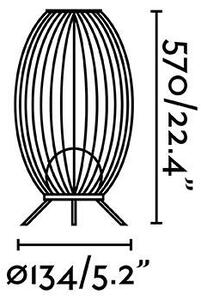 CAGE, tmavě šedá, přenosná stojací lampa - FARO