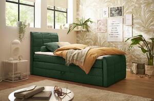 POSTEL BOXSPRING, 100/200 cm, zelená MID.YOU - Postele s úložným prostorem, Online Only