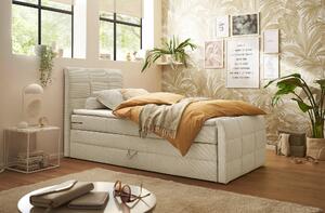 POSTEL BOXSPRING, 100/200 cm, krémová MID.YOU - Postele s úložným prostorem, Online Only