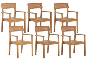 Set 6 ks zahradních židlí Fernanda (světlé dřevo). 1078986