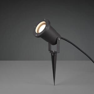 Trio Lighting Zemní bodový svítidlo UBANGI, antracit, kov, IP65, GU10, Černá, Hliník, Moderní