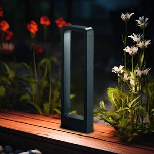 Trio Lighting LED osvětlení cesty RENO, antracitová barva, výška 50 cm, kov, IP54, Černá, Hliník, Moderní