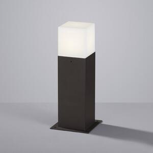 Trio Lighting LED podlahová lampa HUDSON, antracitová, výška 30 cm, kov IP44, Černá, Hliník, Moderní