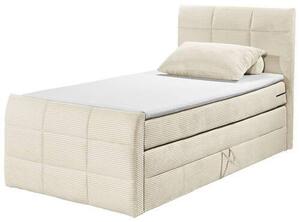 POSTEL BOXSPRING, 100/200 cm, krémová MID.YOU - Postele s úložným prostorem, Online Only