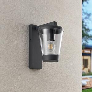 Trio Lighting Venkovní nástěnné svítidlo CAVADO, antracitová barva, výška 28 cm, IP44, stmívatelný, Černá, Hliník, Moderní