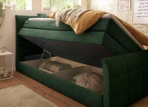 POSTEL BOXSPRING, 100/200 cm, zelená MID.YOU - Postele s úložným prostorem, Online Only