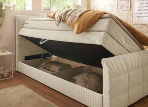 POSTEL BOXSPRING, 100/200 cm, krémová MID.YOU - Postele s úložným prostorem, Online Only