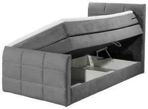 POSTEL BOXSPRING, 100/200 cm, tmavě šedá MID.YOU - Postele s úložným prostorem, Online Only