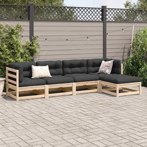 5dílná zahradní sedací souprava s poduškami masivní borovice