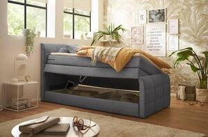 POSTEL BOXSPRING, 100/200 cm, tmavě šedá MID.YOU - Postele s úložným prostorem, Online Only