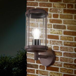 Trio Lighting Venkovní nástěnné svítidlo TANARO, barva rezavá, výška 33 cm, kov IP44, stmívatelný, Hnědá / rez, Hliník, Moderní, Nástěnné svítidlo