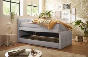 POSTEL BOXSPRING, 100/200 cm, světle šedá MID.YOU - Postele s úložným prostorem, Online Only
