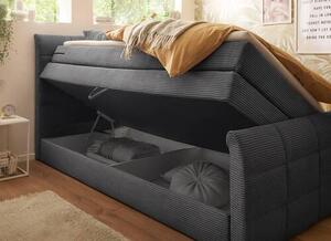 POSTEL BOXSPRING, 100/200 cm, tmavě šedá MID.YOU - Postele s úložným prostorem, Online Only