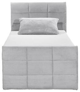 POSTEL BOXSPRING, 100/200 cm, světle šedá MID.YOU - Postele s úložným prostorem, Online Only