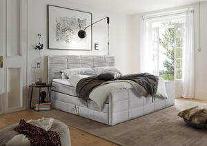 POSTEL BOXSPRING, 180/200 cm, světle šedá MID.YOU - Postele s úložným prostorem, Online Only