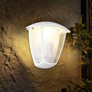 Trio Lighting Venkovní nástěnné svítidlo VENTA, bílé, přiléhavé, výška 20 cm, IP44, stmívatelný, Bílá / opál, Hliník, Lucerna