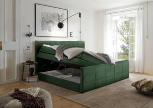 POSTEL BOXSPRING, 180/200 cm, olivově zelená MID.YOU - Postele s úložným prostorem, Online Only