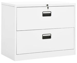 Kancelářská skříň bílá 90 x 46 x 72,5 cm ocel