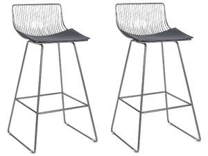 Set 2 ks barových židlí Fidelia (stříbrná). 1079008