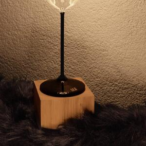 SEGULA Segula stolní lampa Cozy, olejovaný dub, tvar kostky, E27, Světlé dřevo, Obývací pokoj / jídelna, Dřevo
