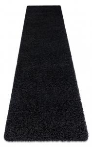 Dywany Luszczow Kusový koberec, běhoun SOFFI shaggy 5 cm černý Rozměr koberce: 60 x 250 cm