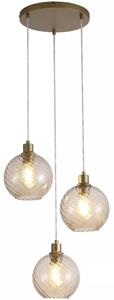 Searchlight 44520-3CP Trojitý závěsný lustr RADIANCE CHAMPAGNE optické sklo