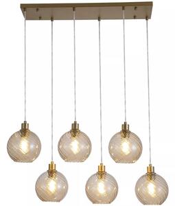 Searchlight 44520-6CP Závěsné svítidlo RADIANCE CHAMPAGNE optické sklo