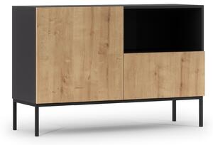 Komoda LANZZI 120 Barva: Černá / dub artisan
