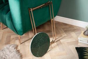 Odkládací stolek Tristen I 35 cm mramor zelený