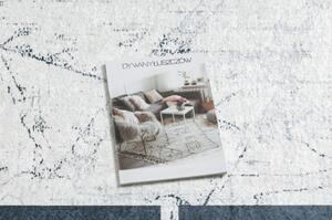 Dywany Luszczow Kusový koberec ANDRE pratelný 1023 vzor rámu mramor protiskluz, černá bílá Rozměr koberce: 80 x 150 cm