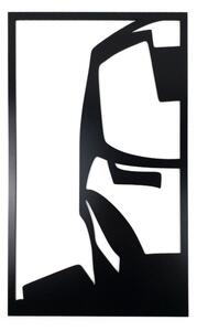 Dřevěná dekorace Iron Man černá (55 x 32 cm) - Kvalitní samolepky.cz