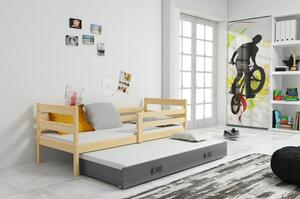 Dětská postel s výsuvnou postelí ERYK 190x80 cm Bílá Šedá