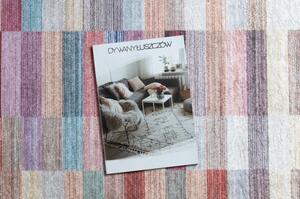 Dywany Luszczow Kusový koberec ANDRE pratelný 2295 Pruhy protiskluz, růžový / modrý Rozměr koberce: 80 x 150 cm