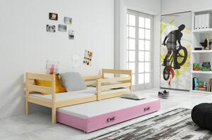 Dětská postel s výsuvnou postelí ERYK 200x90 cm Ružové Borovice
