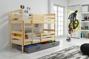Dětská patrová postel ERYK 190x80 cm Modrá Bílá