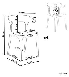 Set 4 ks jídelních židlí Gerry (tmavě šedá). 1079158