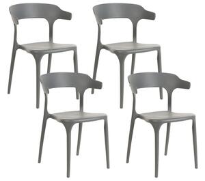 Set 4 ks jídelních židlí Gerry (šedá). 1079159