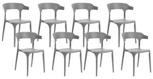Set 8 ks jídelních židlí Gerry (tmavě šedá). 1079163