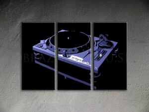 Ručně malovaný POP Art DJ 3 dílný 120x80cm