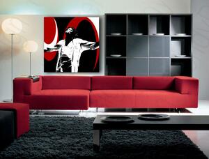 Ručně malovaný POP Art Michael Jackson 1 dílny 100x100cm