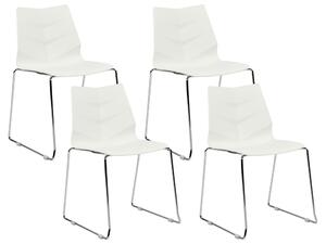 Set 4 ks jídelních židlí Huxley (bílá). 1079214