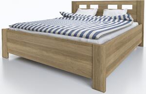 Vlastní výroba Dubová postel Lucia s úložným prostorem