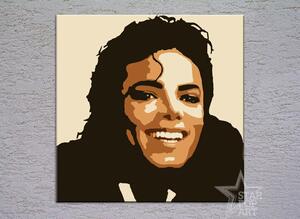 Ručně malovaný POP Art Michael Jackson 1 dílny 100x100cm