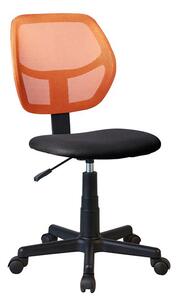 Otočná židle, oranžová / černá, MESH