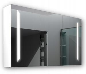 Dřevěná skříňka 120x70 LED zrcadlo Victoria Bílá