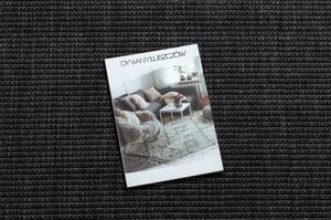 Dywany Luszczow Kusový koberec TIMO 5979 SISAL venkovní rám černý Rozměr koberce: 60 x 100 cm
