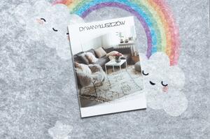 Dywany Luszczow Dětský kusový koberec JUNIOR 52063.801 pratelný Duha, mraky pro děti protiskluz, šedá Rozměr koberce: 80 x 150 cm