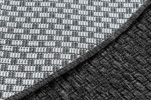 Dywany Luszczow Kusový koberec kulatý TIMO 6272 SISAL venkovní černý Rozměr koberce: 120 cm KRUH